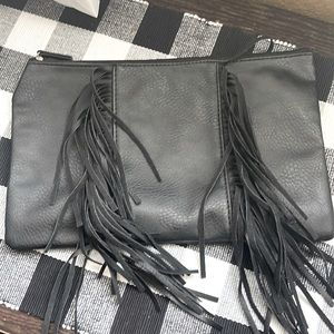Fringe Black Clutch